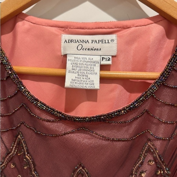 Adrianna Papell Beaded tank top size 12P - Picture 4 of 11